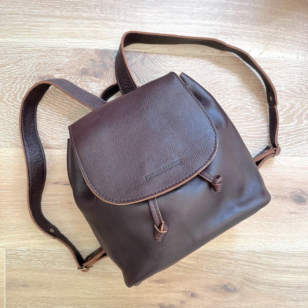 NEW Portland Leather Bucket Backpack Coldbrew